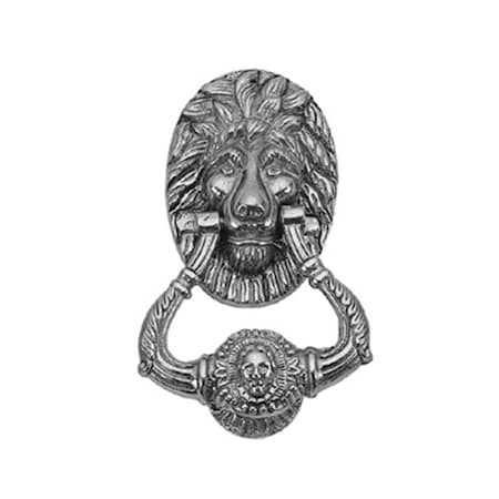 Camp Usa Lion Door Knocker 7-.50 in. Satin Nickel CA2811060